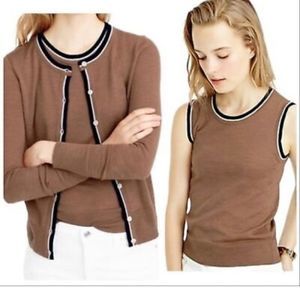 J Crew Tipped lightweight wool Jackie shell and sweater combo